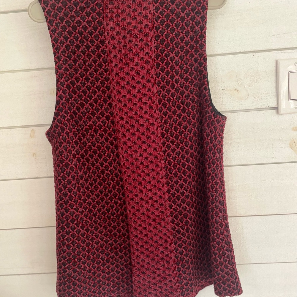 Habitat sleeveless cardigan long sweater vest 100% cotton women s Art to wear S - Picture 9 of 12